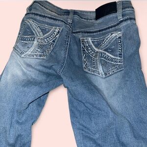 Embellished Blue Denim Jeans